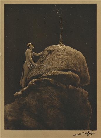 EDWARD S. CURTIS (1868-1952) Signal Fire to the Mountain God.